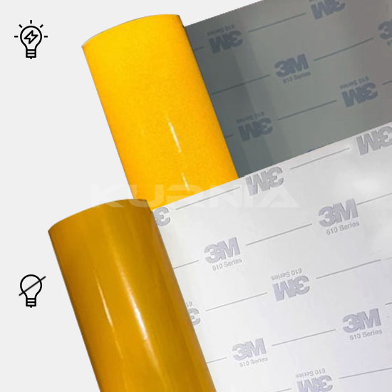Stiker 3M Reflective - Kuning L.60