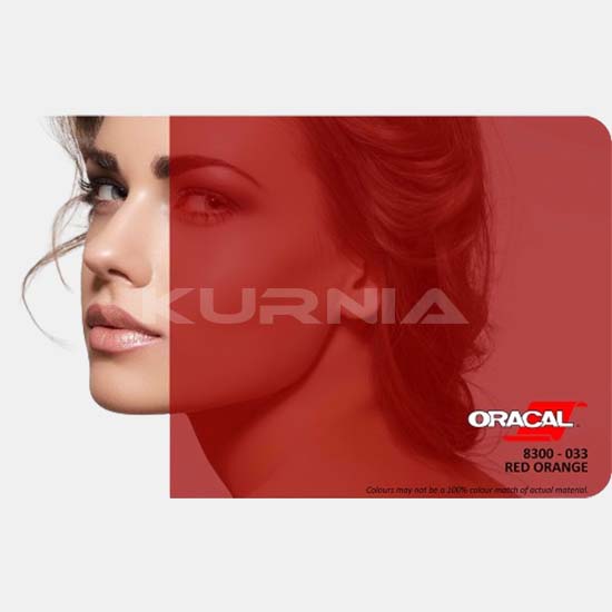 Oracal 8300 Transparent - 033 Red Orange
