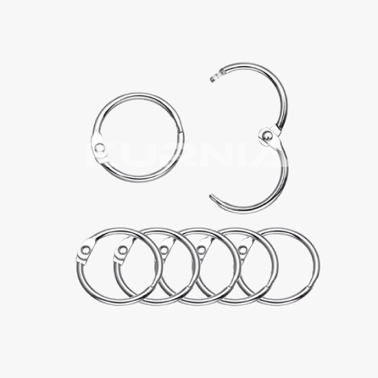 Ring Bulat Buka Tutup Nikel / Binder / Gorden 2 Cm