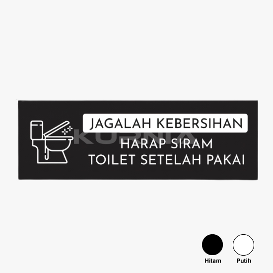 Acrylic Sign Kebersihan Toilet